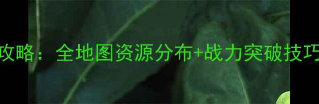 三国大时代终极攻略全地图资源分布战力突破技巧阵容搭配指南