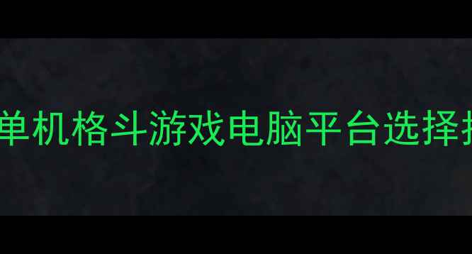 大型单机格斗游戏电脑平台选择指南-独游乐园 大型单机格斗游戏电脑平台选择指南